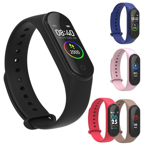 

smart wristband m4s, waterproof sports watch with heart rate control magnetic load on ios and andr