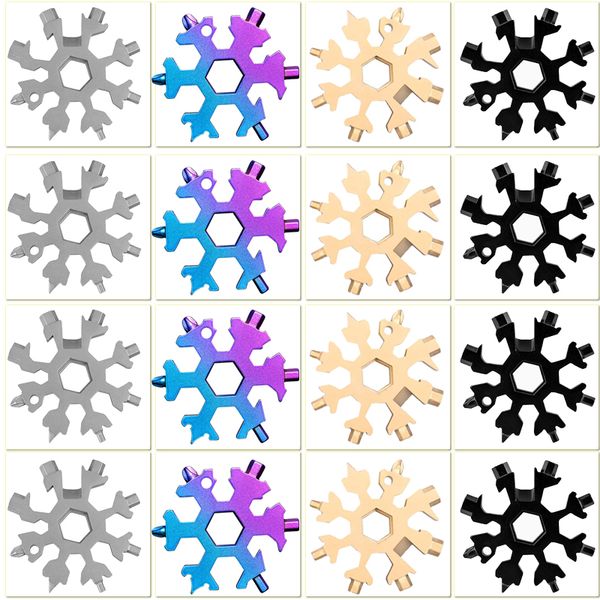 

snowflake multi tool 18 in 1 snowflake multitool wrench multitool bottle openers key ring bike fix tool snowflake christmas gift for man