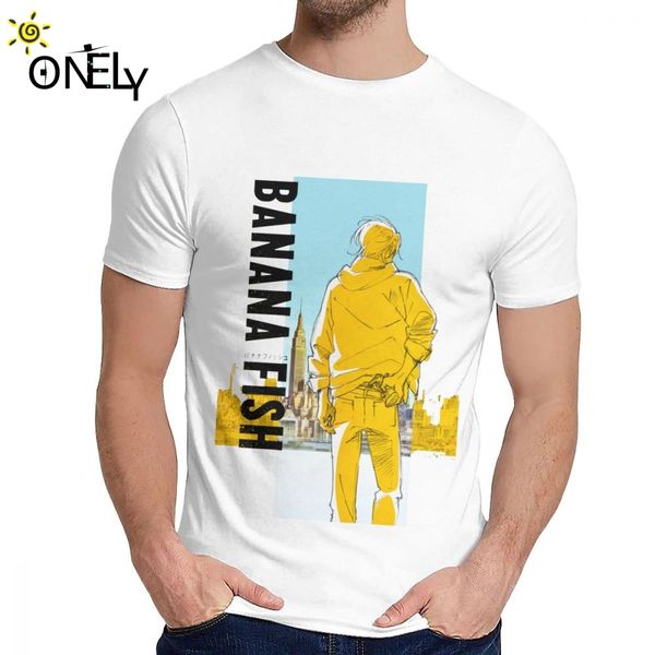 

fashionable banana fish anime t-shirt male hipster short sleeve classic round neck sport hooded sweatshirt hoodie