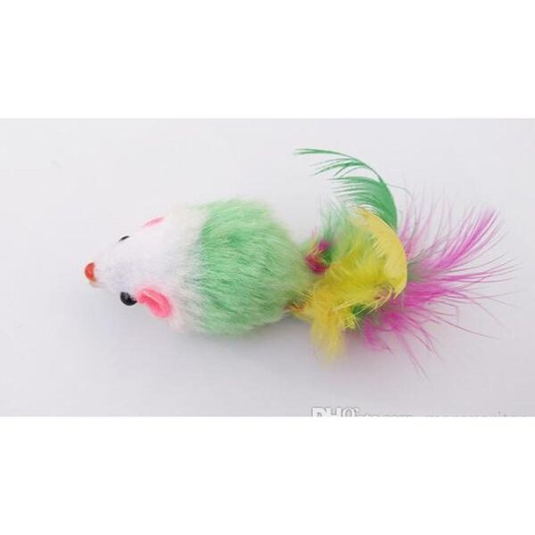 

colorful feather grit small mouse cat toy for cat feather funny playing pet dog cat small animals jllpex lajiaoyard