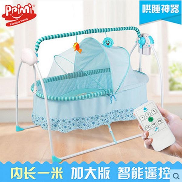 

ppimi cribs electric shaker multifunction cradle baby with mosquito nets shake the sleeping basket
