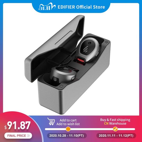 

edifier twsnb tws aptx earbuds active noise cancelling headphone qualcomm bluetooth 5.0 lds antenna wireless anc earphone