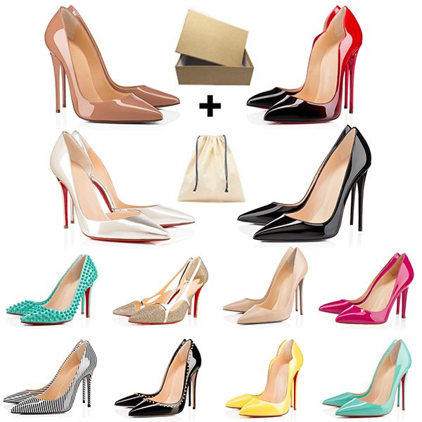 

2021 with box dust bag red bottom heels high heels round pointed toes bottoms spikes vintage women dress shoes luxurys designers sneakers