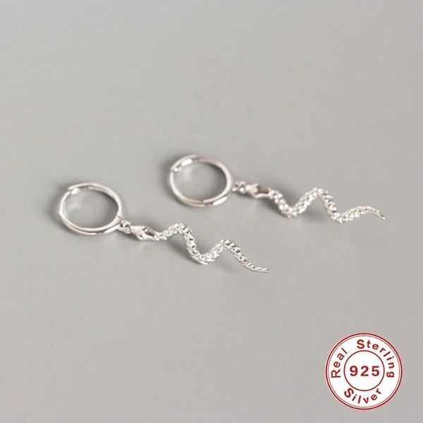 

stud 2021 snake tassel earrings for women's 925 sterling silver wedding jewelry hypoallergenic eh1084, Golden;silver