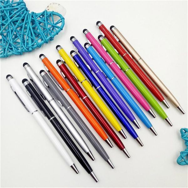 

1pcs cherry pink simple ballpoint pen oil pen plastic gel neutral multi-function press touch ballpoint school stationery1, Blue;orange