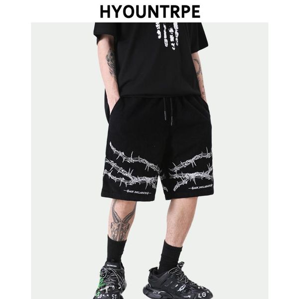 

fashion embroidery corduroy shorts mens elastic waist hip hop beach drewstring shorts new casual streetwear compression, White;black