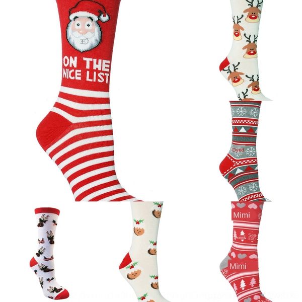 

0tnxp 2020 christmas christmas medium personality female men's elk new socks halloween socks mgdej, Black
