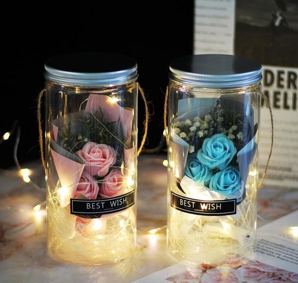 

soap rose led soap flower plastic bottles wedding artificial flower valentines day mothers d jllbsr bdefight