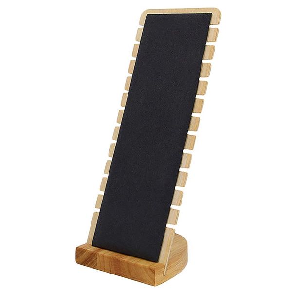 

12 bit bamboo jewelry collection display necklace earrings bracelets rings storage display bracket holder showcase organizer bla, Pink;blue