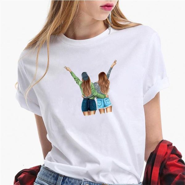 

fashion women t shirts funny t shirt women friends tshirt friends o-neck graphic tee plus size, White
