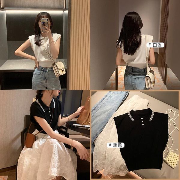 

mishow 2020 summer new women t-shirts turn down collar button casual solid female clothing mx20b5487, White