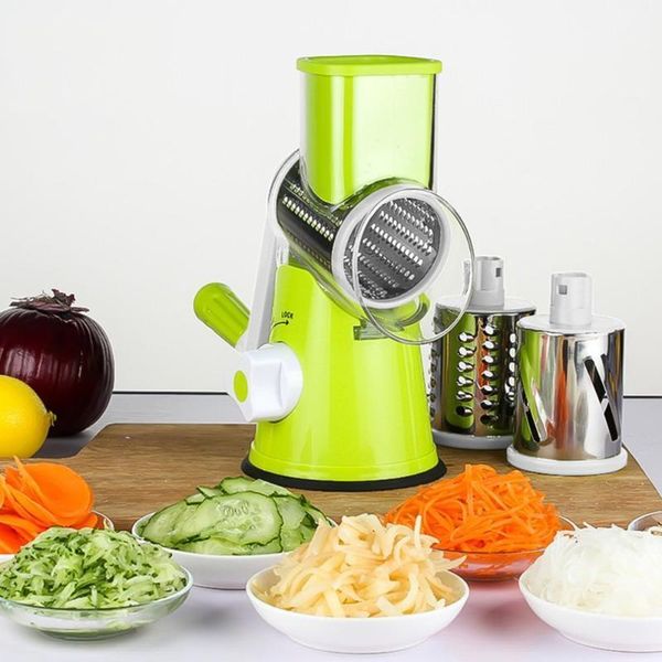 

food processors multifunctional vegetable shredder hand drum rotary grater shred potato slicer roller shape stainless steel crank handle1