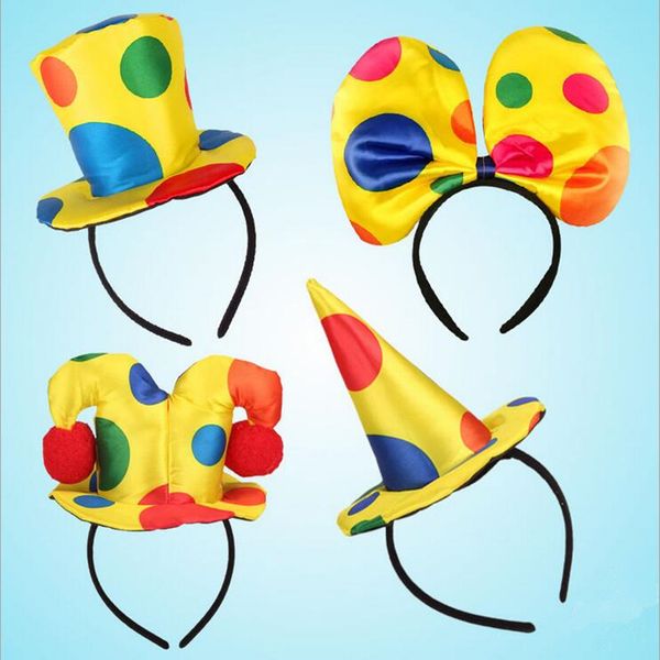 

novelty clown hat headband for kids adults circus clown headwear dance party cosplay costume accessories new year costume accessories, Silver