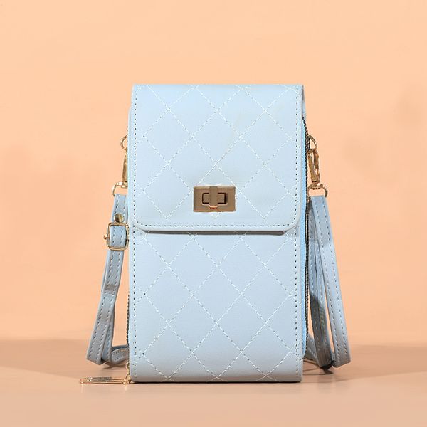 

new ladies long clutch touch bag screen large capacity mobile phone wallet zipper shoulder messenger bag