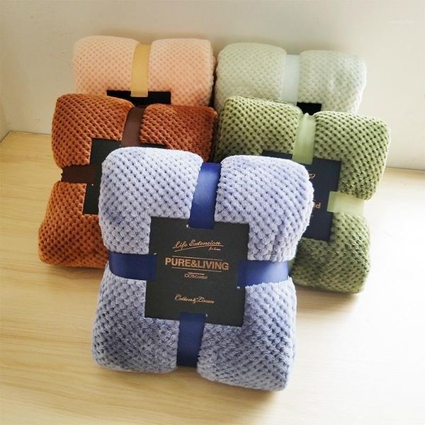 

blankets 50multi-size flannel solid color blanket soft for beds sofa throw cover1