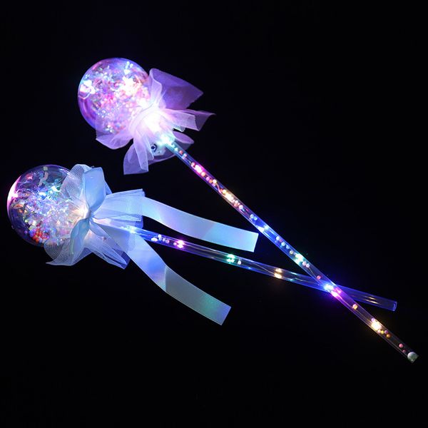 

child star ball magic stick with bowknot led light sticks children multi colors lights cudgel new arrival 2 6xy l1