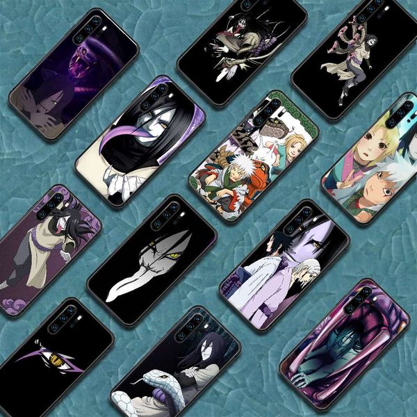 

naruto orochimaru mobile phone cover huawei p mate 10 20 30 40 pro lite smart 2019 2021, black shell, fashion cover, fashion