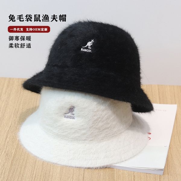 

zkq1 women knitted kangaroo beanie hat fashion winter pompon fur ball kangol hat outdoor causal warm solid colors knit crochet cap tta1515, Brown;gray