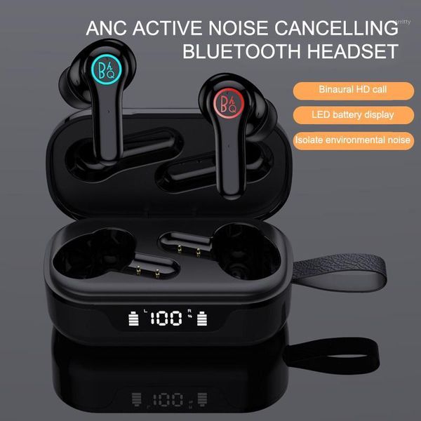 

bluetooth headset new noise reduction screen display wireless tws binaural 5.1 sports mini in-ear bluetooth headset1