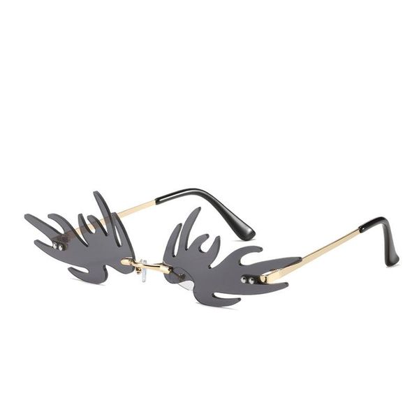 

sunglasses funny ins irregular shape performance party cool personality for women, White;black