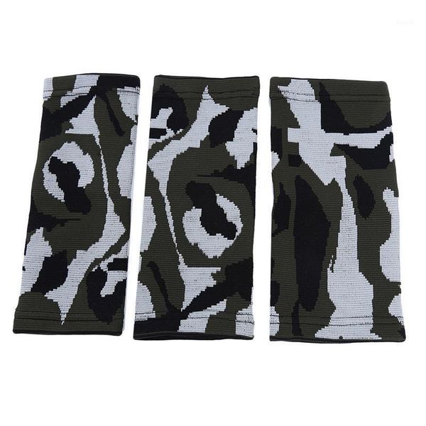 

a1 pair warm breathable camouflage palm guards elbow support knee pads ankle wrist brace outdoor sports protective gears1, Black;gray