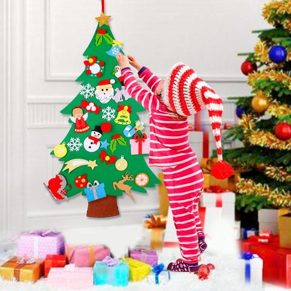 

3d diy felt christmas tree merry christmas decorations for home 2020 noel navidad cristmas decor xmas gifts happy new year 2021 wmtpnw