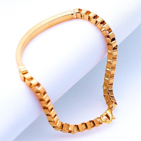 

new gold bracelet classic fashion wild woman hand jewelry chain1, Golden;silver