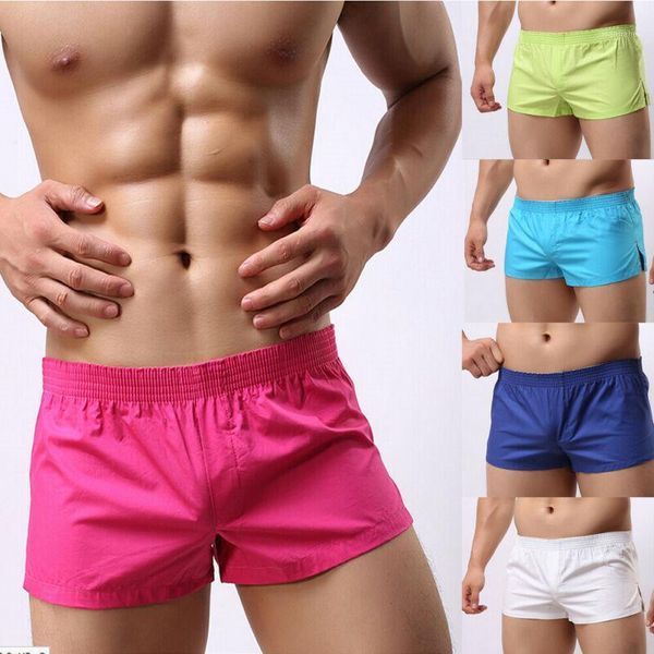 

men summer breathable cotton male gym fitness jogging running sports wear shorts sleep comfortable casual shorts 3fs1, White;black