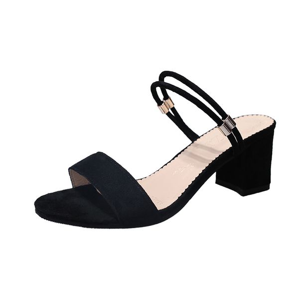 

2021 новый летний кожаный режим на высоком каблуке обувь переворачивает твердые кратки с полосой без tornoys обувь женщин o4ui, Black