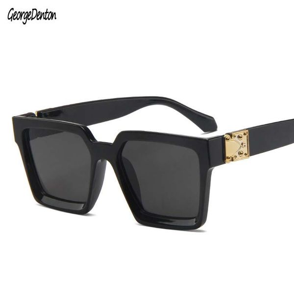 

sunglasses square retro women glasses women/men oversized mirror feminino, White;black
