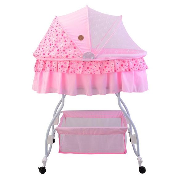 

bassinets & cradles baby cradle bedding mother kids iron rocking crib sleeping basket swing bassinet nest bed cot 88*71*121 cm sale