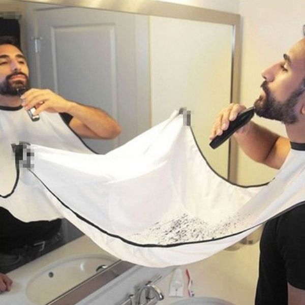 

man bathroom apron male beard hair shaving care waterproof organizer gift for aprons