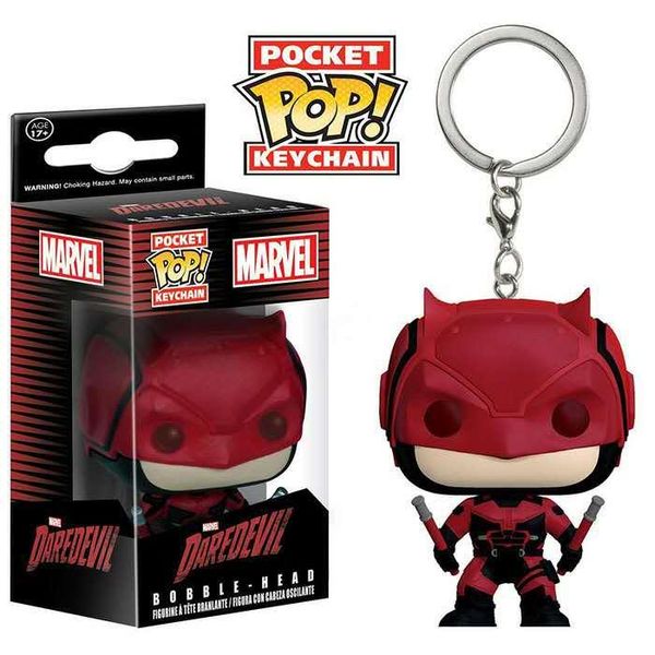 

funko pop daredevil keychain doll daredevil pendant hand-made model pocke