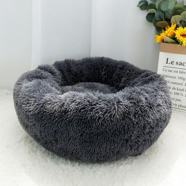 

comfy plush pet dog bed hondenmand washable round calming pet bed cushion sofa mat kennel donut beds house for large bbyxnq