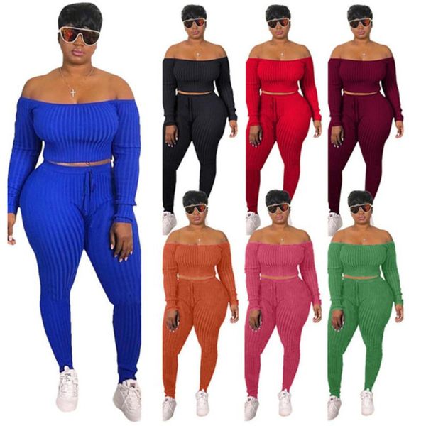 Fato de Treino Feminino Estilista Outfits Outfits Hoodies Leggings Conjuntos de 2 Peças Calças Sexy Calças Crop Top Moda