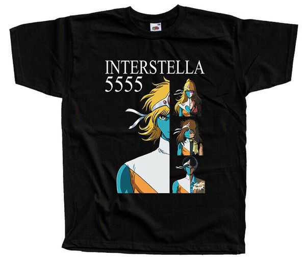 

interstella 5555 v6, movie poster, daft punk, dtg t shirt black t-shirt casual men clothing sport hooded sweatshirt hoodie
