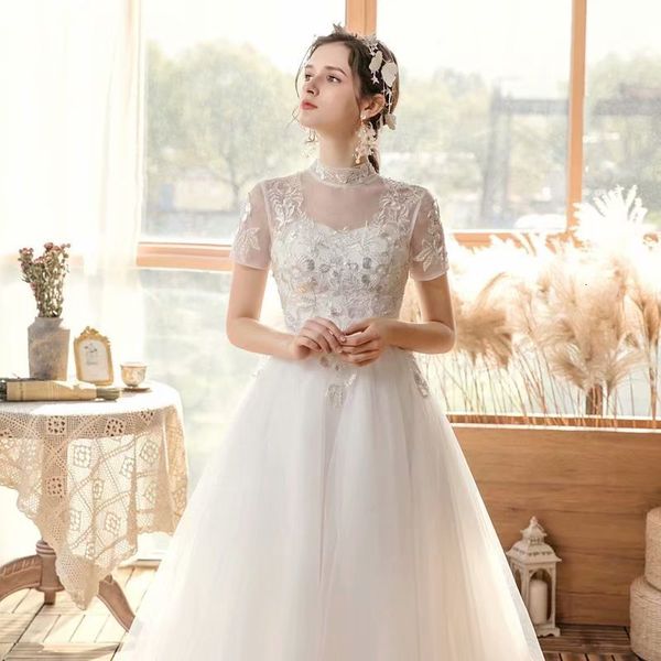 

2021 new dressed lace applications gola alta dress robe soiree bride to be*1087 robot mari e-up risy, Blue;red