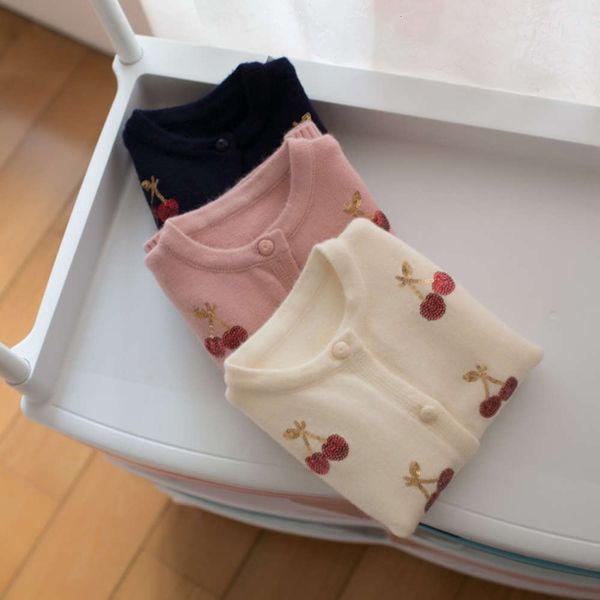 

autumn winter girls cherry sequin mmtkids cardigan children's sweater g788 dldkfzew, Blue