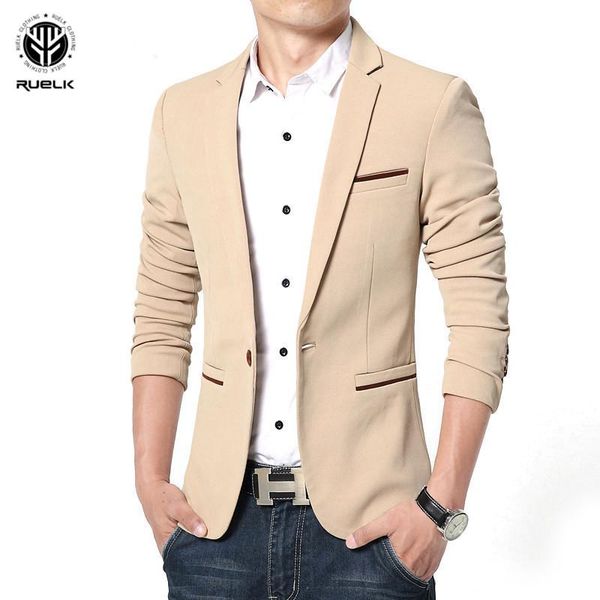 

ruelk new arrival luxury men blazer new fashion brand cotton blends slim fit men suit terno masculino blazers, White;black