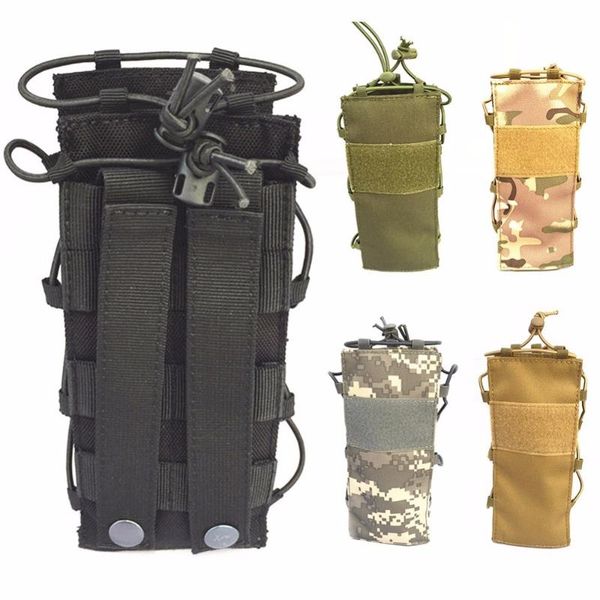

elastic nylon bottle bag tactical molle outdoor sports water bottle cup holder hunting camping hiking pouch