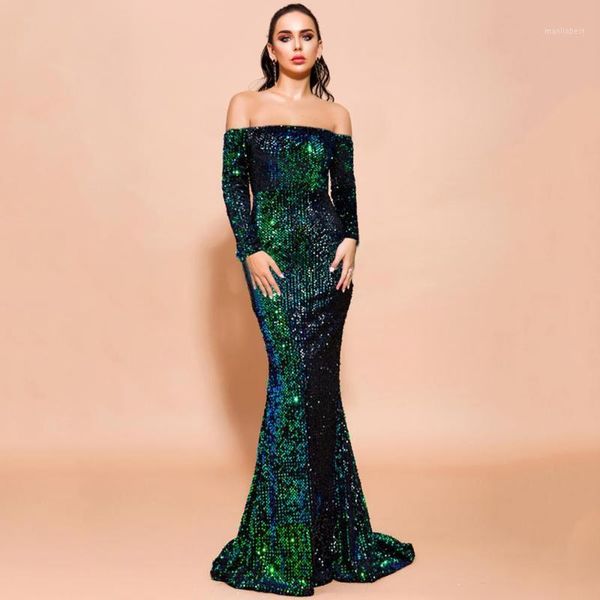 

4 colors long dress fashion off the shoulder shining banquet dress wedding celebrity evening party xs-xl1, Black;gray