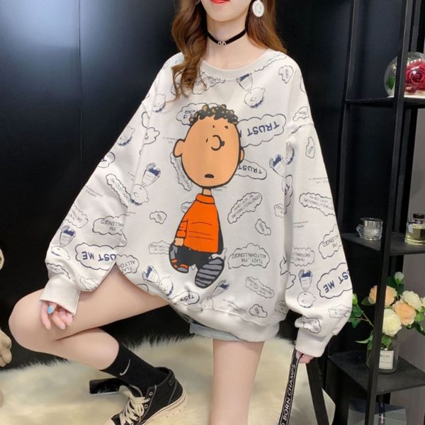 

iqvoy autumn new clothing 2020 women's fashion women's sweater and fashionable spring ins autumn clothes thin loose korean style s, Black