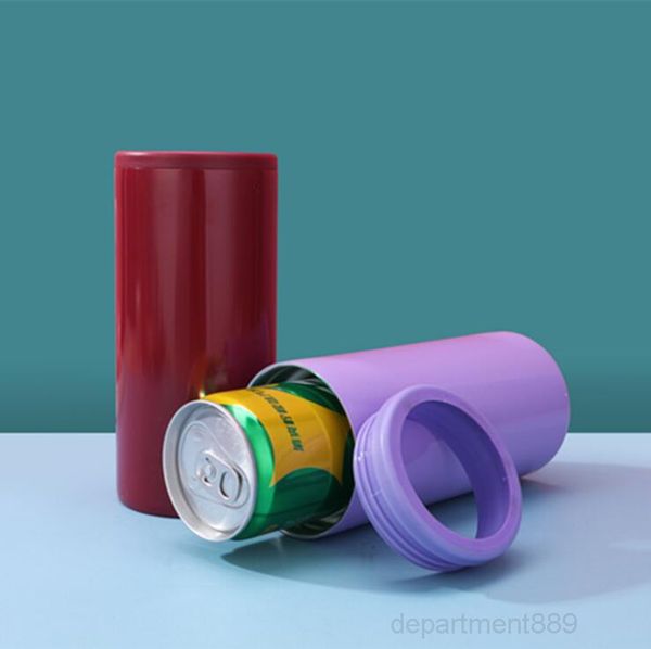 

12oz (high can) tumbler insulated stainless steel beer mugs cola can flat bottom cup fast sea shipping owc2987