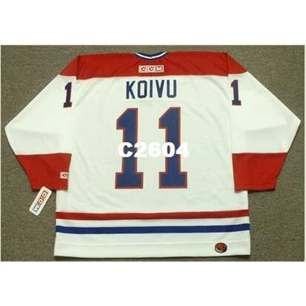 

men #11 saku koivu montreal canadiens 1995 ccm retro away hockey jersey or custom any name or number retro jersey, Black