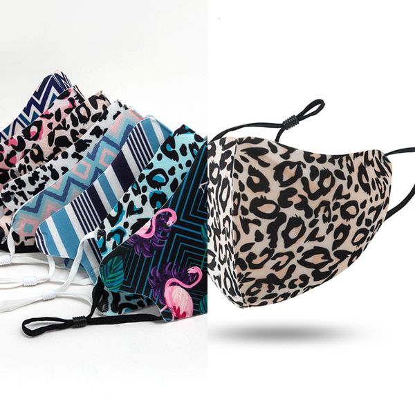 

u16l8u 3d leopard face washable dustproof respirator riding cycling men and women outdoor sports print mouth masks 1 n