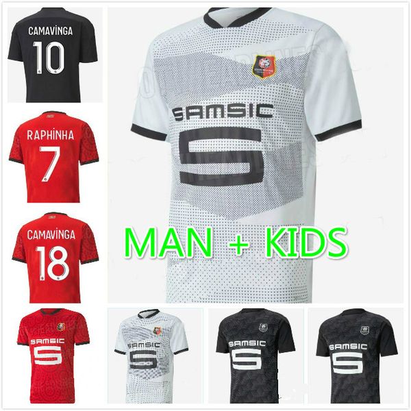 

20 21 stade rennes home kids soccer jerseys away man 2020 28 j.martin bourigeaud 14 11 niang raphinha 10 terrier jersey 2020 football shirts, Black;yellow