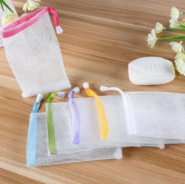 Borsa a rete in schiuma di sapone Sacchetti per la conservazione del sapone Guanti per la pulizia del bagno Zanzariera a rete Borsa a rete per sapone Borsa manuale Accessori per il bagno SN5006