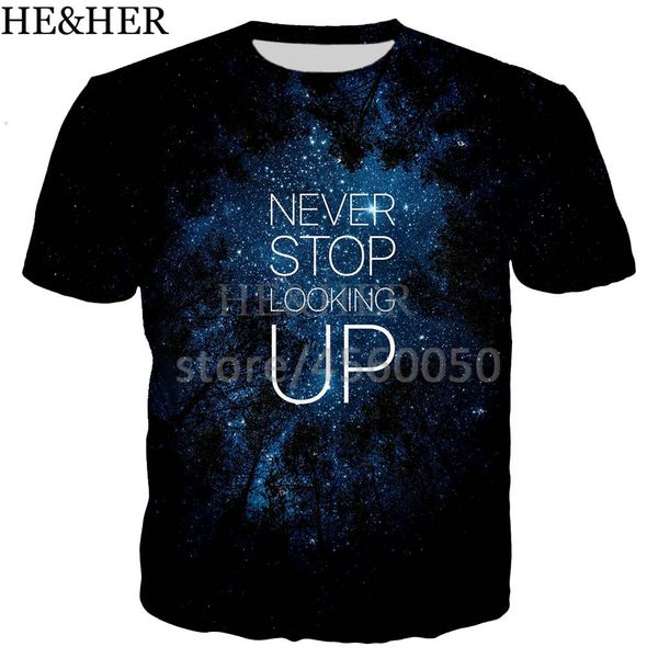 

starry sky never give up stay strong men summer cool for 3d print shirts graphic anime hentai men clothing
