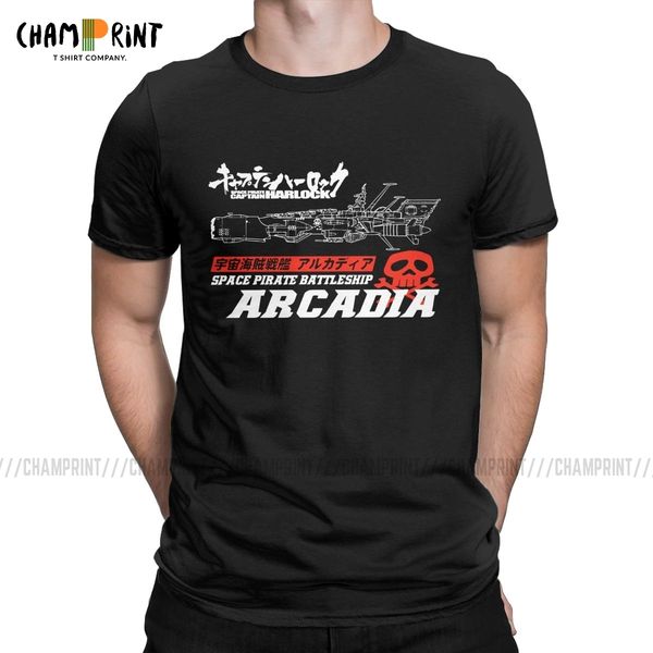 

men battleship arcadia funny pure tees space battleship yamato japanese fiction anime o neck sport hooded sweatshirt hoodie men t shirt