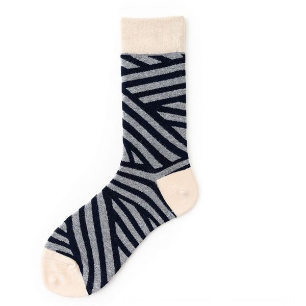 

new cotton fashion socks in autumn and winter 2019colorful and fashionable men's socksmedium tube cotton socks x881a, Black